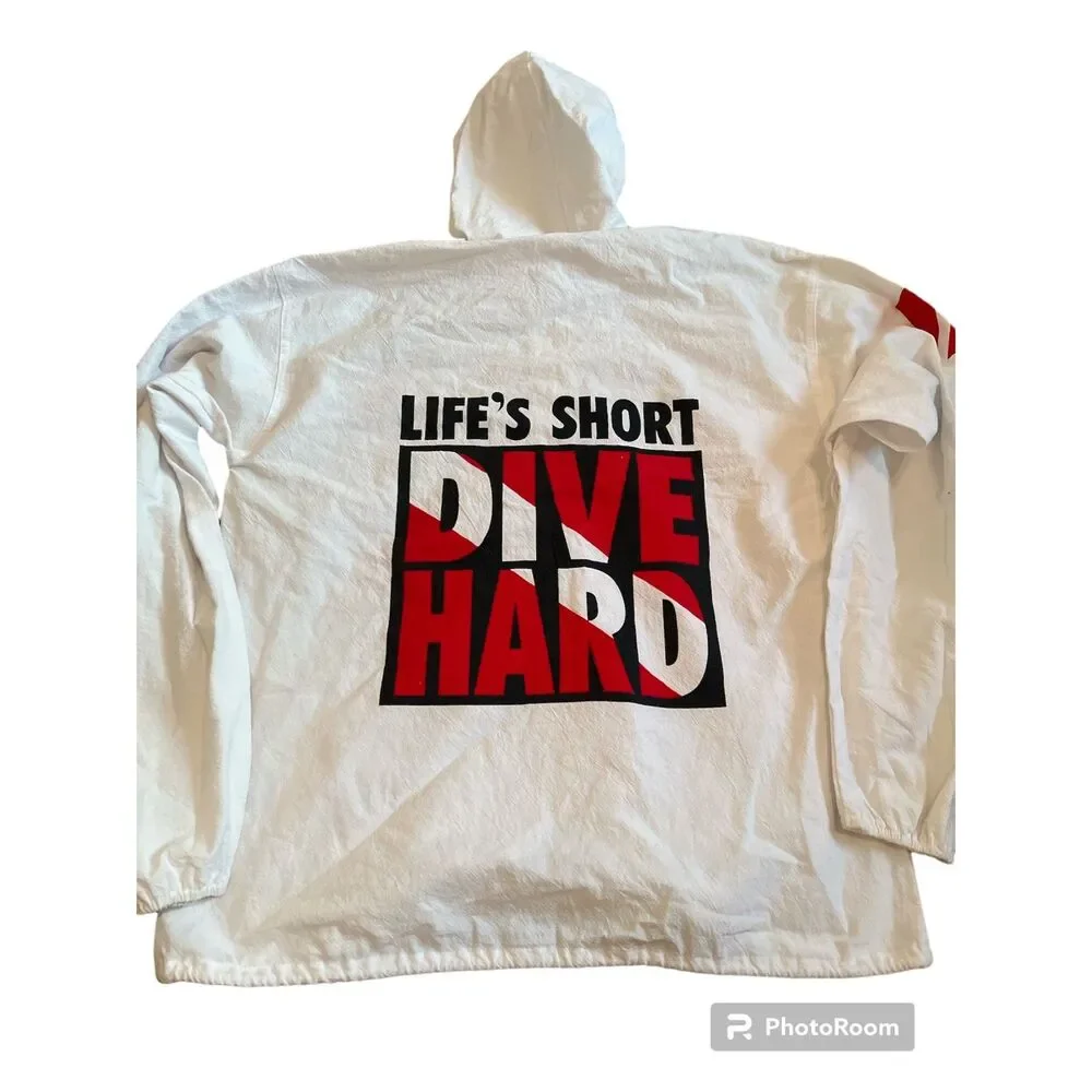 Lifes‎ Short Dive Hard Jacket Small Vintage Zip Front Hooded